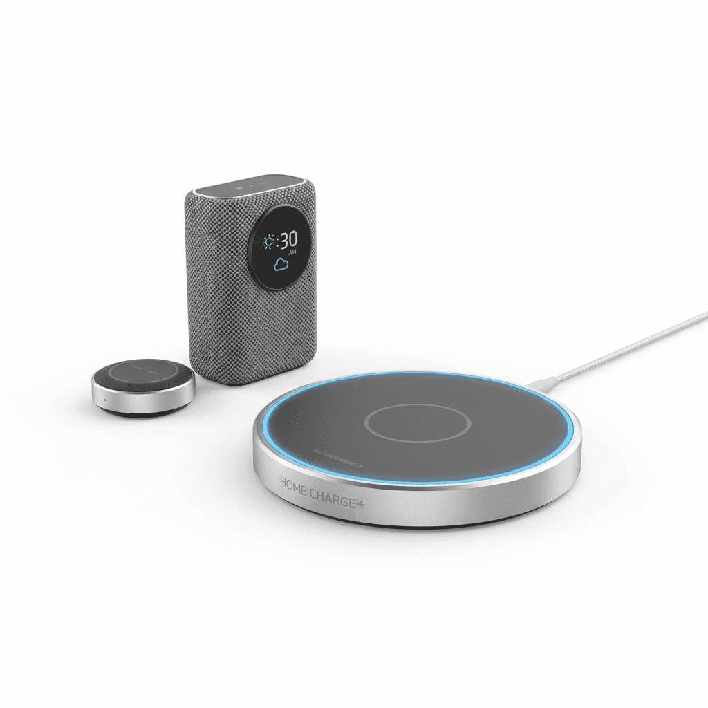 Organisateur Bureau — Chargeur Sans Fil Intégré