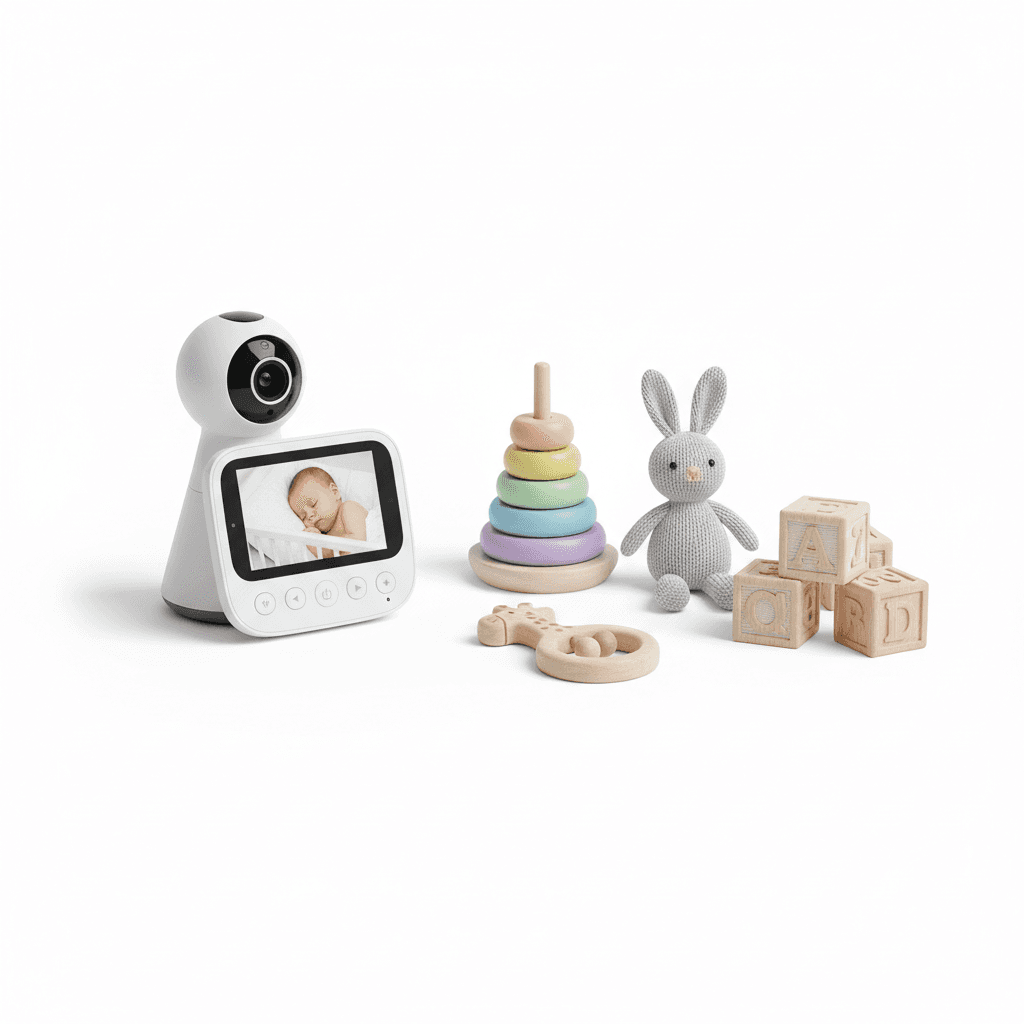 Babyphone Vidéo 5" — Vision Nocturne + Berceuses - Image 1